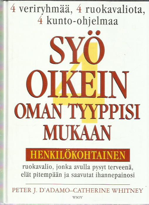 Syö oikein oman tyyppisi mukaan