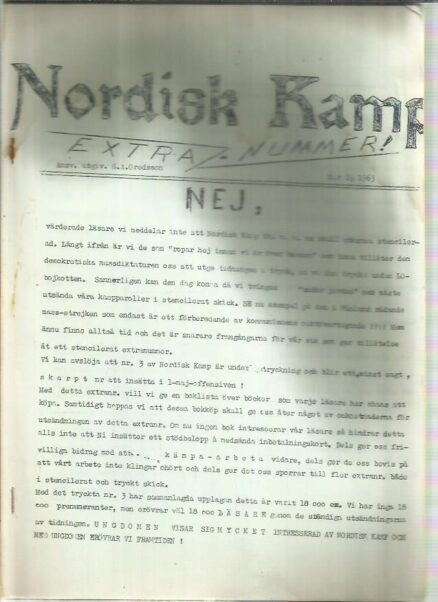 Nordisk Kamp Extra-nummer 2 1/2 / 1963