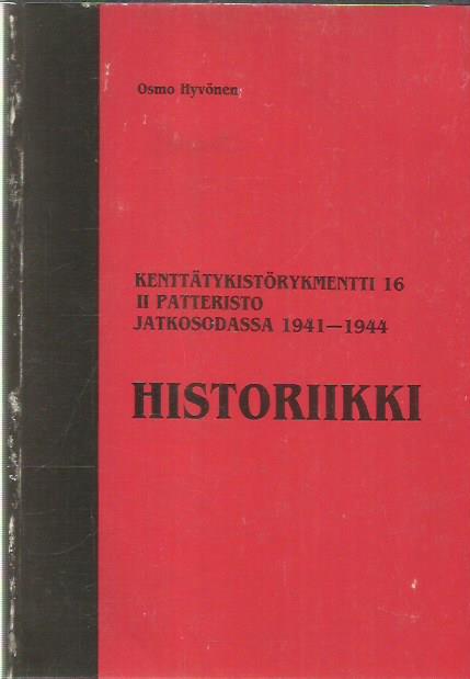 Kenttätykistörykmentti 16 II patteristo jatkosodassa 1941-1944