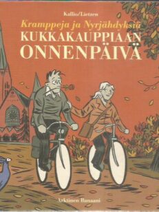 Kramppeja ja nyrjähdyksiä. Kukkakauppiaan onnenpäivä -kirjan kansi