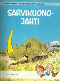 Pikon ja Fantasion seikkailuja 3 - Sarvikuonojahti -kirjan kansi