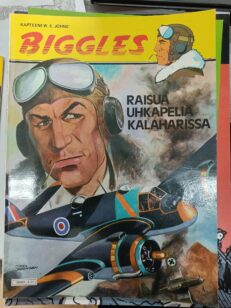 Biggles - Raisua uhkapeliä Kalaharissa -kirjan kansi