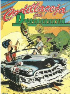 Cadillaceja ja dinosauruksia -kirjan kansi