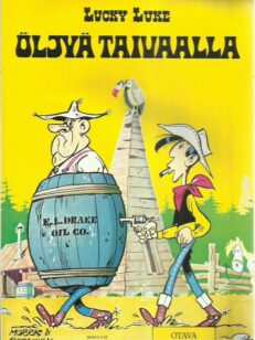 Lucky Luke - Öljyä taivaalla -kirjan kansi
