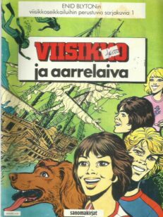 Viisikko ja aarrelaiva -kirjan kansi