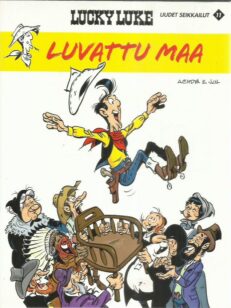 Lucky Luken uudet seikkailu 11 - Luvattu maa -kirjan kansi